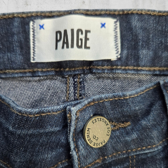 Paige Verdugo Dark Wash Mid Rise Slim Classic Ultra Skinny Jeans Size 28 - Picture 3 of 7